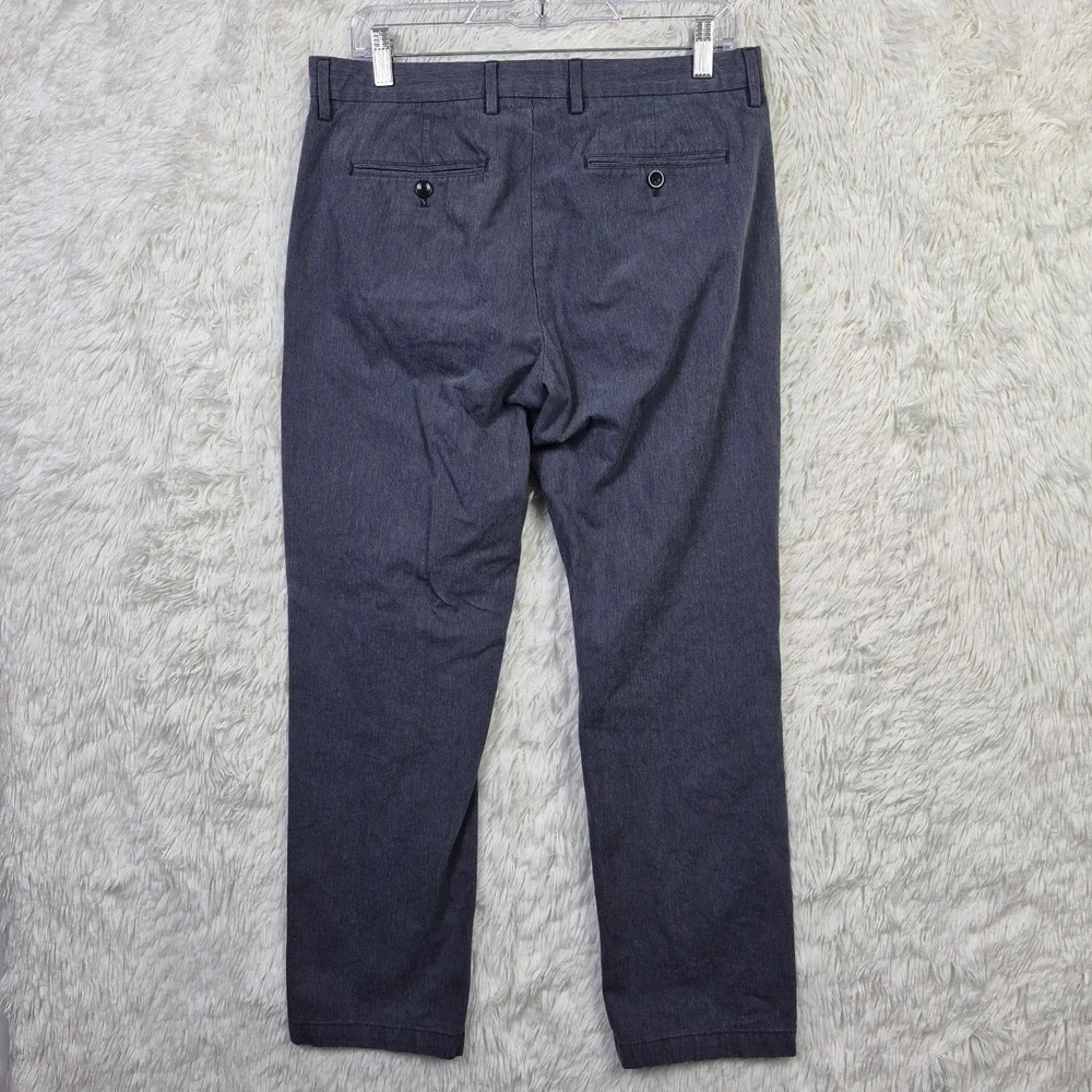 Banana Republic Pants Mens Kentfield‎ Straight Leg Slate Blue Micro Stripe 31x30